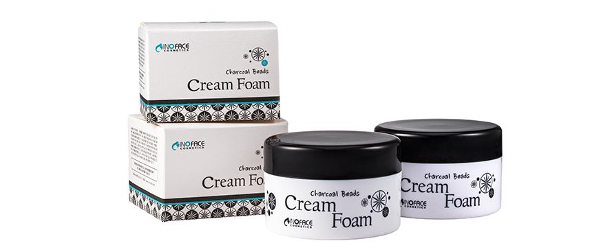 Charcoal Beads Cream Foam